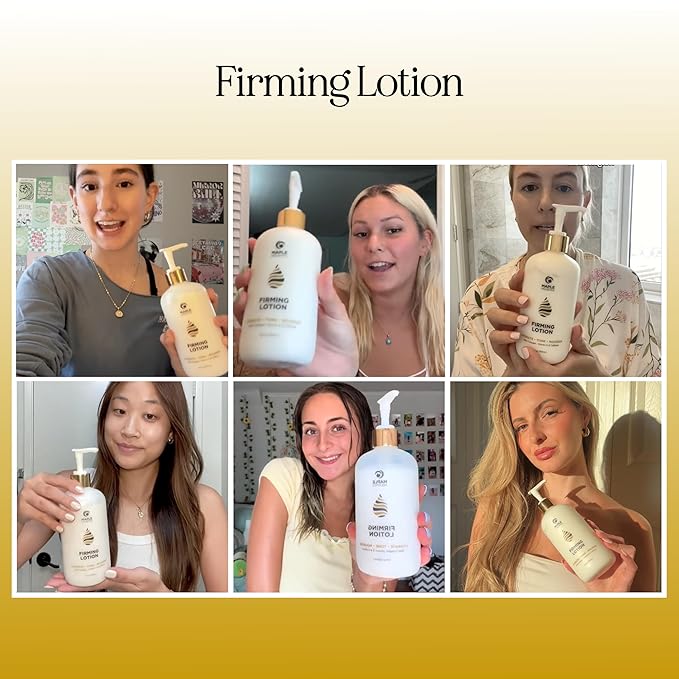 Skin Firming Body Lotion for Women - Caffeine & Collagen Body Lotion with Hyaluronic Acid for Dry Crepey Loose Skin and Cellulite - Skin Firming and Tightening Lotion for Belly Bum Chest & Thighs
