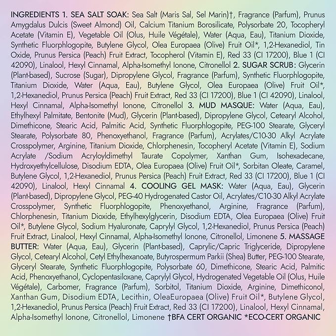 VOESH Pedi in a Box Glimmer - 2 Packs, Unicorn Peach, Pedi in a Box, Spa Pedicure Kit, Sparkly Pedicure, DIY Pedi, Foot Care, At-Home Pedi Products, Vegan Skincare