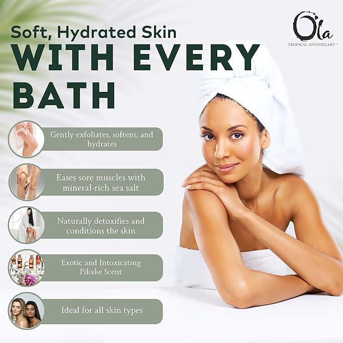 Ola Tropical Apothecary Pikake Scented Hawaiian Sea Salt Bath Rituals - 2 oz