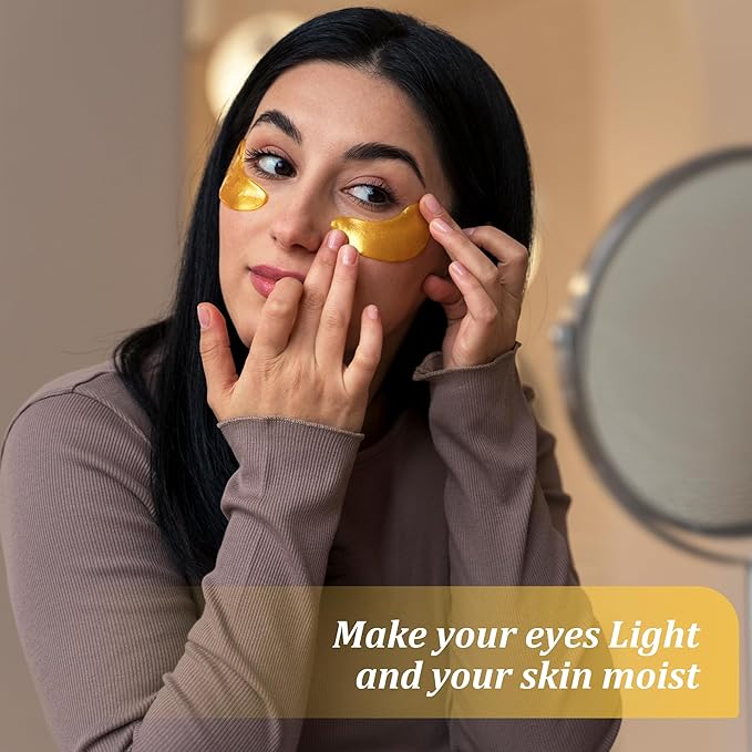 Beauty Golden Under Eye Patches (60 Pairs) - Under Eye Mask for Face Collagen Skin Care Products, Treatment for Dark Circles, Puffy Eyes, Refreshing, Revitalizing, Travel, Wrinkles