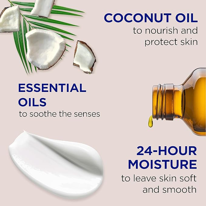 Dr Teal's Body Lotion, Coconut Oil & Essential Oils, 18 fl oz (Pack of 3)