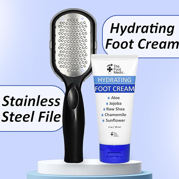 Cracked Heel Repair Kit: Moisturizing Socks, Foot Cream & Foot File, Cracked Heel Treatment, Heel Socks, Silicone Toeless Socks, Spa Gel Socks for Dry Cracked Feet Women, Pedicure Socks