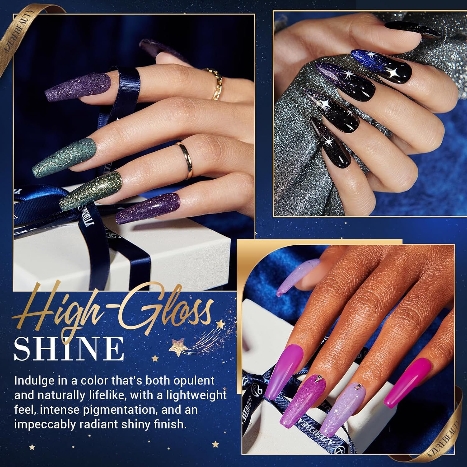 AZUREBEAUTY Dip Powder Nail Kit Starter Color Changing Glitter 20 Colors Magic Special Effect Dipping Powder Liquid Set with Base/Top Coat Activator for French Nails Manicure DIY Salon