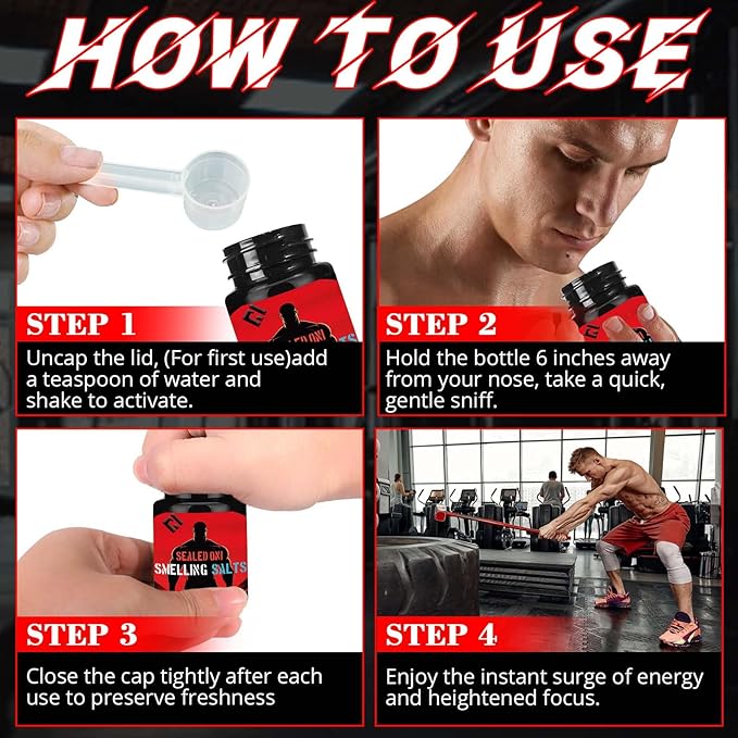 Smelling Salts,Smelling Salts for Athletes in Powerlifting, Hockey, Football & More, Instant Energy Boost, Enhanced Focus & Motivation,40G(Sealed Oni)-02 (1, Sealed Oni-red) (Sealed Oni) (Sealed Oni)
