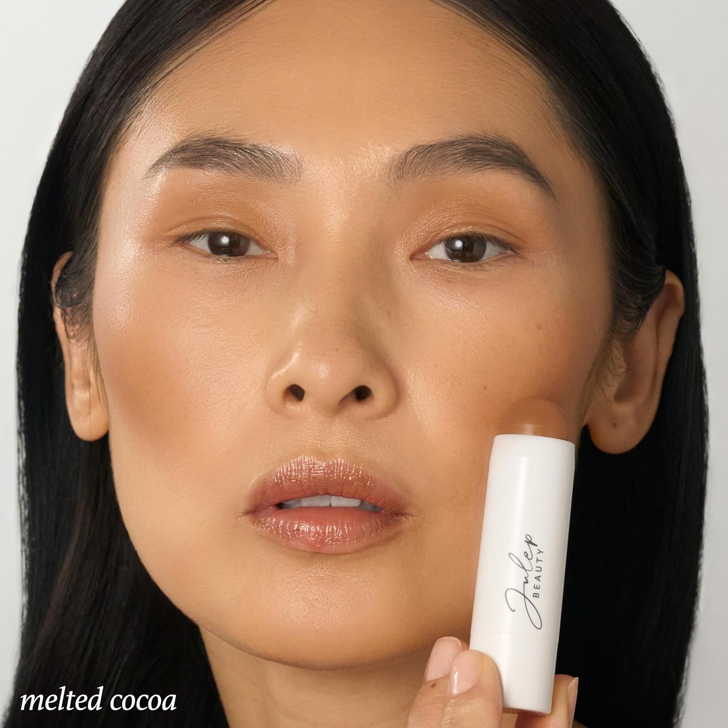 Skip The Brush Contour Duo - Cream to Powder Multi-Purpose Makeup Sticks - Pigmented, Buildable Color for Eyes, Cheeks, and Lips - Melted Cocoa + Golden Guava