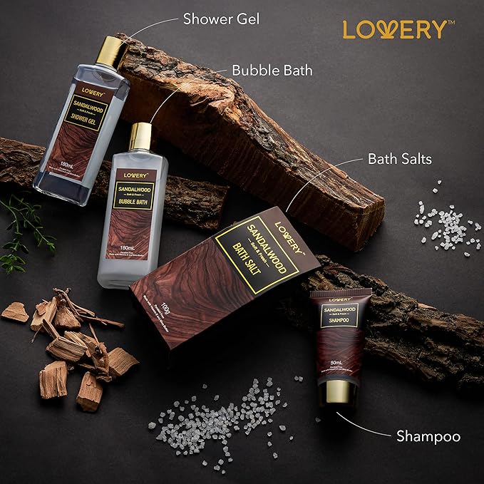 Mens Gift Set, 14Pc Sandalwood Bath Gift Set, Personal Self Care Kit, Gifts from Son, Relaxing Man Gift Basket for Dad, Boyfriend, Husband, Birthday Basket, Grooming & Skin Care for Men