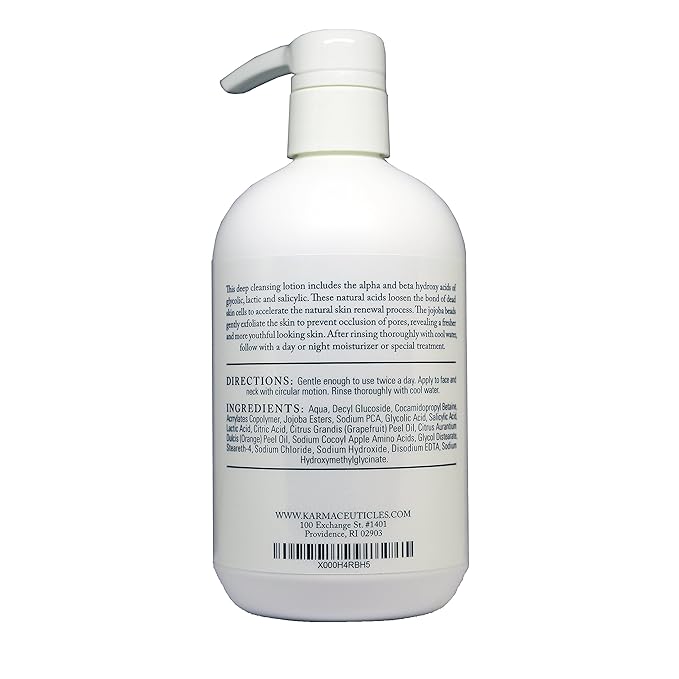 AHA BHA Exfoliating Cleanser 16Oz Exfoliating Cleanser Improves Circulation In The Skin For A Radiant And Healthy Glow