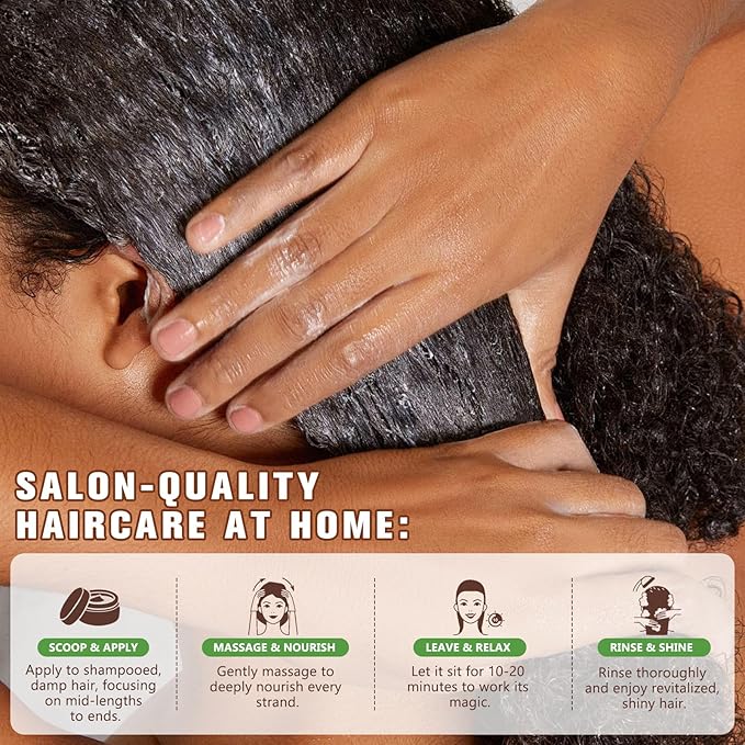 Collagen Hair Mask Deep Repair Conditioning, Hair Treatment Mask Calms and Relaxes the Scalp, Hair Mask with Argan Oil for Dry Damaged Hair All Hair Types, Nourish and Moisturize Hair & Scalp