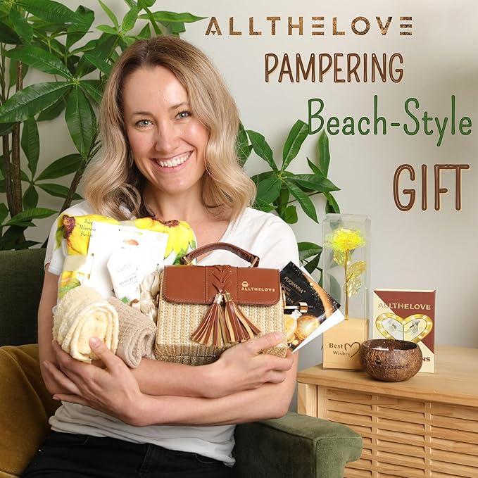 New Mom Care Package - Postpartum Gift Basket with Gold & Honey Masks, Affirmation Cards, Coco Butter Hand Cream & Digital Planner - Gifts for Pregnant Women, Baby Postpartum Kit