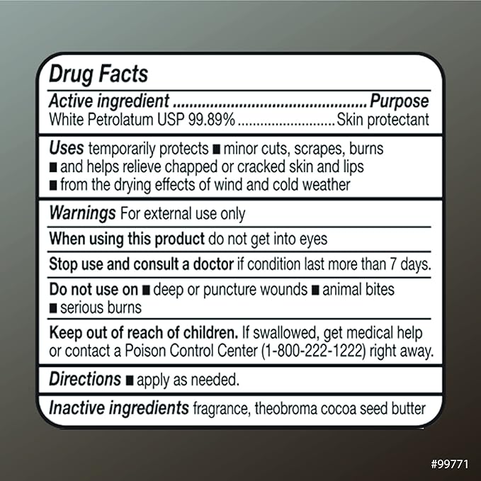 Quality Choice Petroleum Jelly with Cocoa Butter, Skin Protectant, Deep Moisturization, Dry Skin Healing & Cracked Skin Repair, 7.5 Ounce Tub