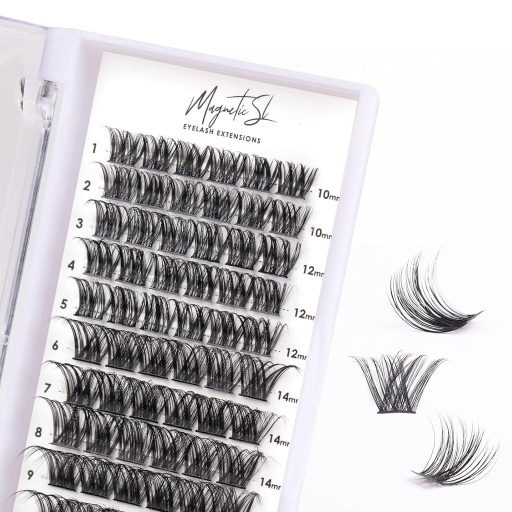 Cluster Lashes 72 Individual Lashes Clusters Eyelash Extensions False Eyelashes DIY Lash Extension Kit Reusable False Eyelashes Natural Look Mix 10-16mm C D Curl-DM01