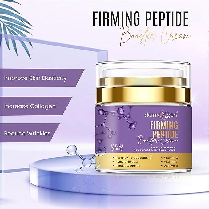 Matrixyl Face Cream – Skin Elasticity Repair Cream - Peptides Booster with Vitamins C and E, Hyaluronic Acid, Aloe Vera - Anti Wrinkle Cream – 1.7fl oz