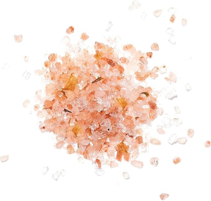 Farmaesthetics Pink Petal Roses Solar Salt Mineral Bath (16 oz) | Ethically Sourced Sustainable Beauty | Clean, All Natural, Small Batch Skincare