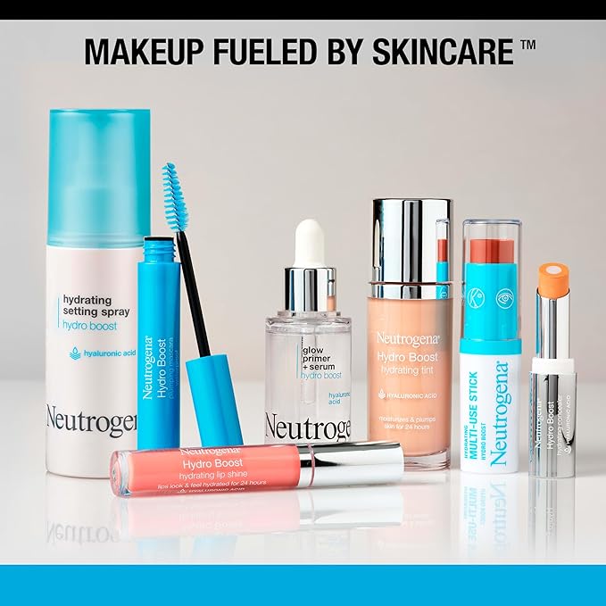Neutrogena Hydro Boost Hydrating Makeup Setting Spray with Hyaluronic Acid, Longwear Makeup Setting Facial Mist for Smooth, Glowing, Dewy Skin, Non-Comedogenic & Hypoallergenic, 3.4 fl. oz