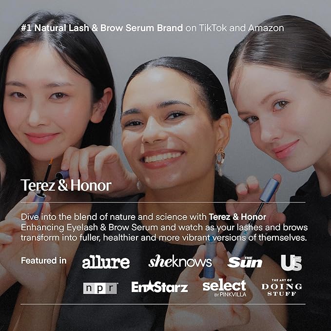 Natural Eyelash Growth Serum 2 Pack - Korean Lash Enhancer for Longer, Fuller Lashes & Thicker Eyebrows, Hypoallergenic Formula with Peptides, Biotin & Plant Extracts - Made in Korea