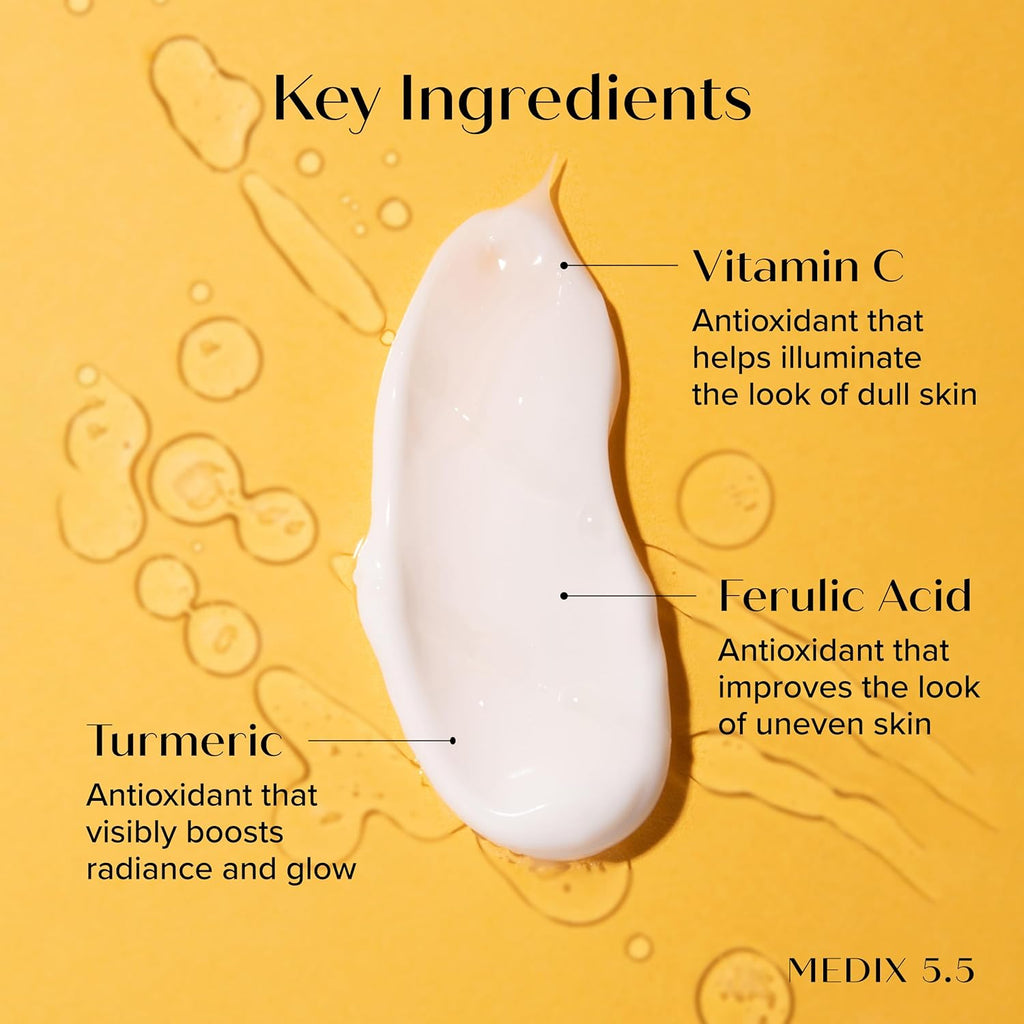 MEDIX 5.5 Vitamin C Cream Face Lotion & Body Lotion Moisturizer | Anti Aging Skin Care Firming & Brightening Cream Diminishes The Look Of Uneven Skin Tone, Age Spots, & Sun Damaged Dry Skin, 15 Fl Oz