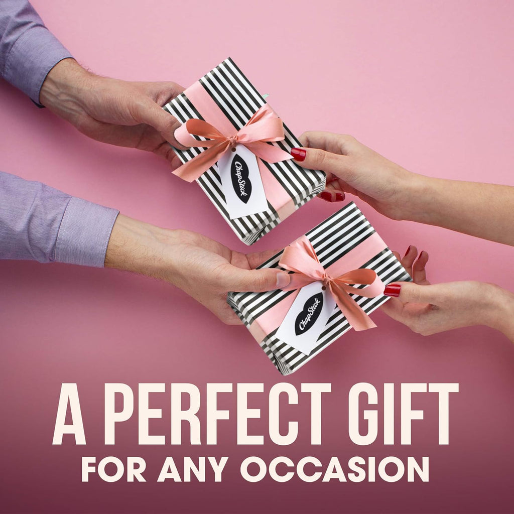 ChapStick Classic Strawberry Lip Balm, 6-Count – Tinted Lip Moisturizer, Juicy & Sweet, 0.15 Oz Ea