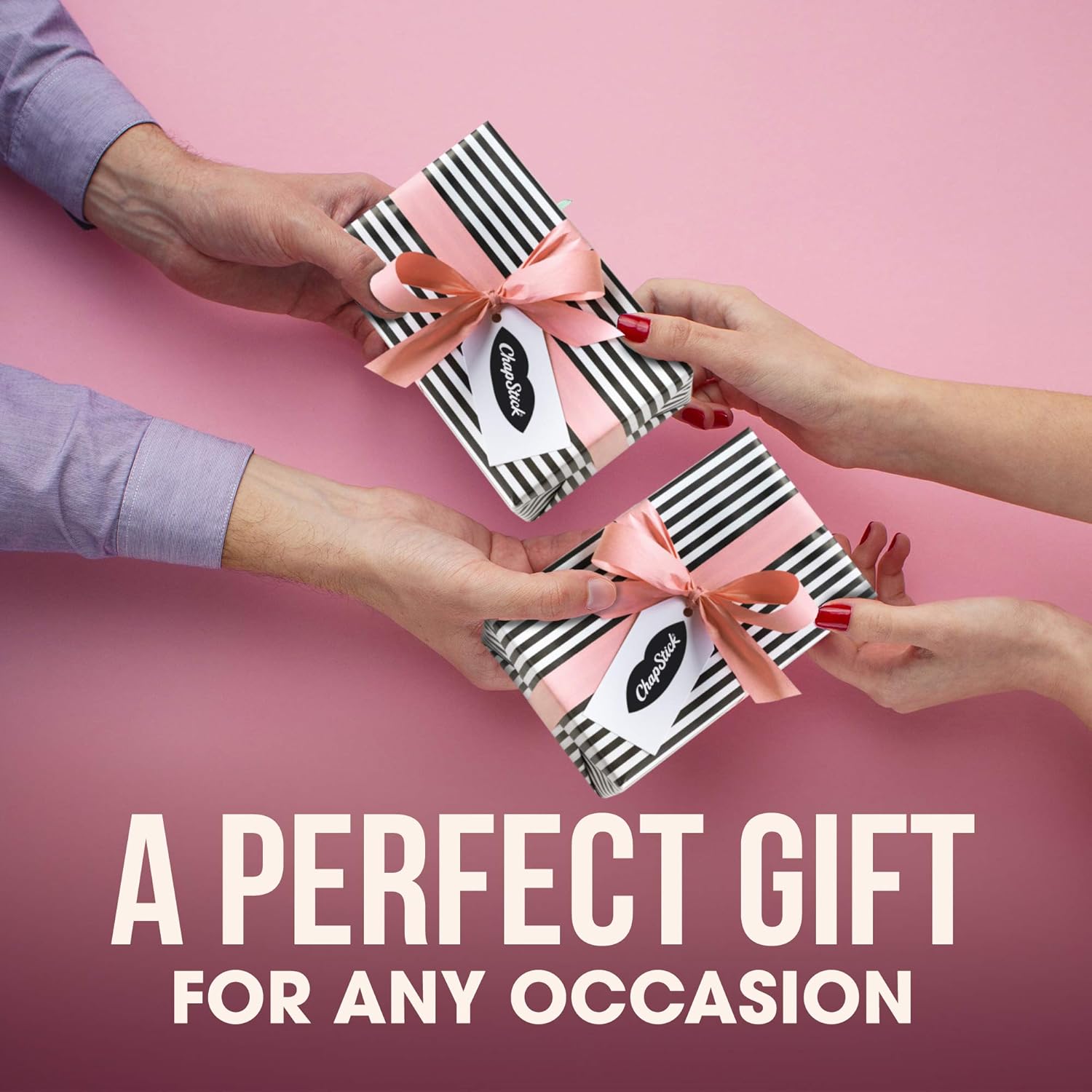 ChapStick Classic Strawberry Lip Balm, 6-Count – Tinted Lip Moisturizer, Juicy & Sweet, 0.15 Oz Ea