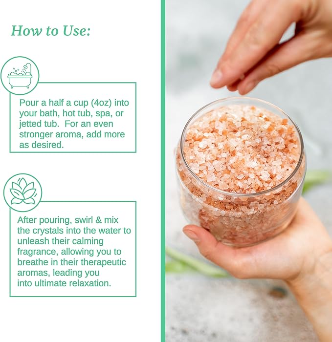 Relax Spa & Bath, Epsom Salt Aromatherapy Bath Salts, Epsom Salt Bath Soak, Dead Sea Salt for Soaking, Hot Tub Spa Aromatherapy, Bath Crystals with Vitamins & Minerals (Relief)