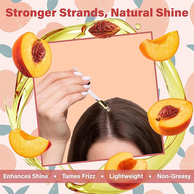 Peach Kernel Oil 4 oz. - 100% Pure and Natural Carrier Oil - Refined, Cooking, Skin, Hair, Body & Face Moisturizing