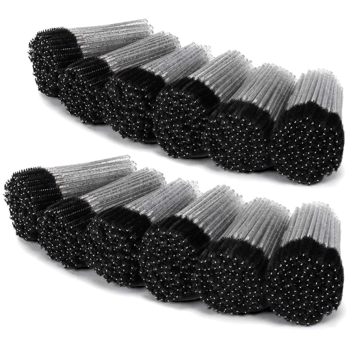 Tbestmax 1200 Disposable Mascara Wands Eyelash Brush Spoolies for Eyebrow Eye Lash Extension, Makeup Brushes Applicators Kits - Black