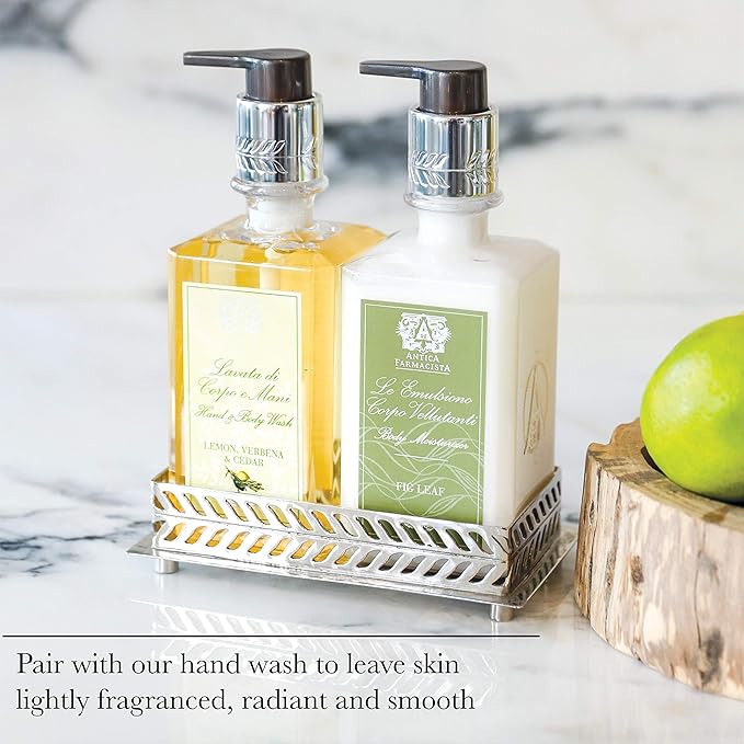 Antica Farmacista Body Moisturizer - Moisturizing Scented Lotion - Premium Body Moisturizer - Luxury Gift for Women & Men - Hand & Skin Hydration - Bergamot & Ocean Aria, 10 Fl Oz