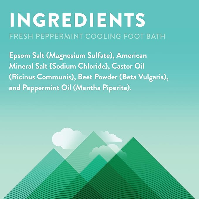 Little Moon Essentials Cooling Foot Bath Salt, Fresh Peppermint, 13.5 oz.
