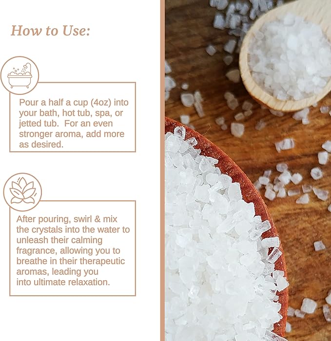 Relax Spa & Bath, Epsom & Dead Sea Salts, Aromatherapy Bath Salts for Hot Tub, Bath, or Spa, Infused with Magnesium, Mothers Day Gifts & Gifts for Mom, Warm French Vanilla Scent