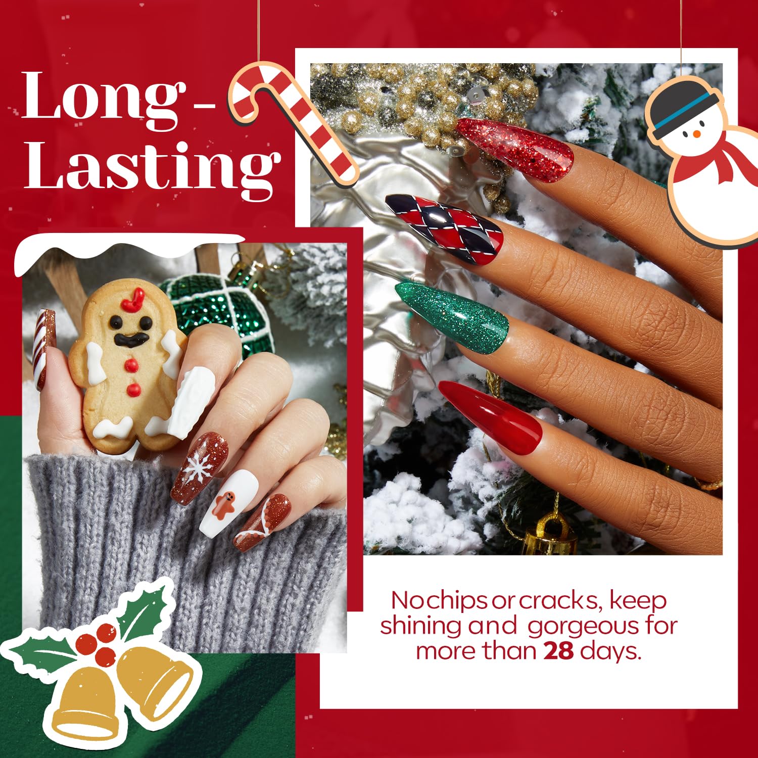 AZUREBEAUTY 30Pcs Dip Powder Nail Kit Starter, 8 Colors Green Red Gold Silver White with Nail Sticks, Nail Art Liquid Set with Matte/Base/Top Coat Activator for French Manicur