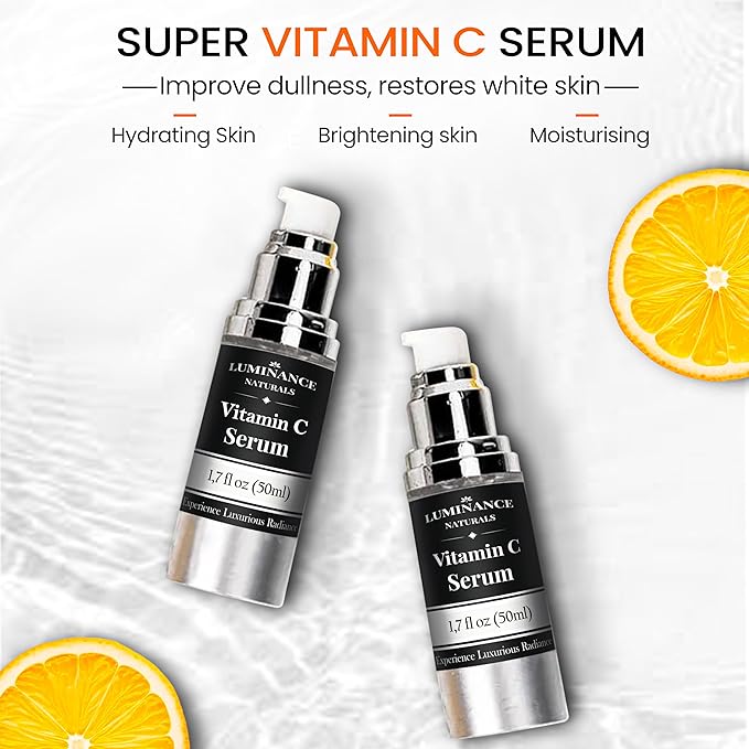 Super Vitamin C Serum for Mature Skin with Hyaluronic Acid, and Aloe Vera - Hydrating, Lifting, Face Wrinkle & Age Spot Reduction, Anti-Aging Skincare, Super C Serum (1.7 fl oz)