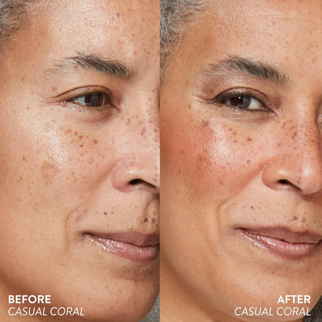 LAURA GELLER NEW YORK Serum Blush Tint, Lightweight Liquid Blush for Cheeks, Weightless Watercolor Sheer Finish, Casual Coral