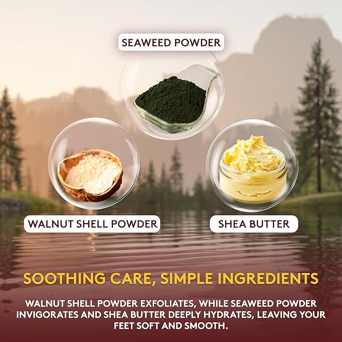 OKAY Pure Naturals Black Salt Foot Scrub 6oz