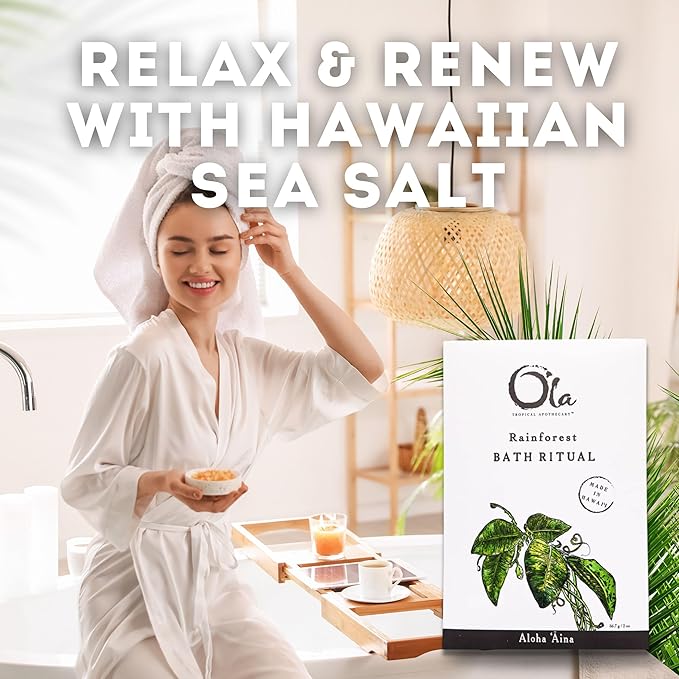 Ola Tropical Apothecary Rainforest Scented Hawaiian Sea Salt Bath Rituals - 2 oz