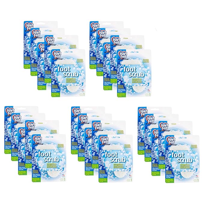 HartFelt Foot Exfoliating Sponge | Chemical-Free Foot Scrubbers for Smooth & Soft Feet | Gentle Sponge Pad for Callus Removal, Dead Skin & Cleansing | Made in USA - 25 Count