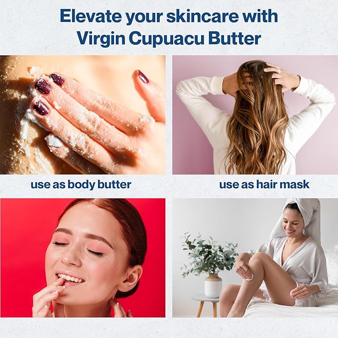 uh*Roh*Muh 100% Pure Virgin Half Gallon Cupuacu Butter from Brazil - Unrefined, Ultra-Moisturizing & Nourishing for Skin and Hair - Ideal for DIY Skincare & Haircare (Net Wt: 1.6 kg/ 3.5 lbs)