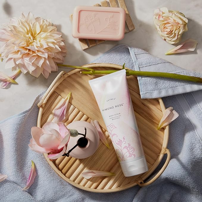 Thymes Body Scrub - 7 FL Oz - Kimono Rose