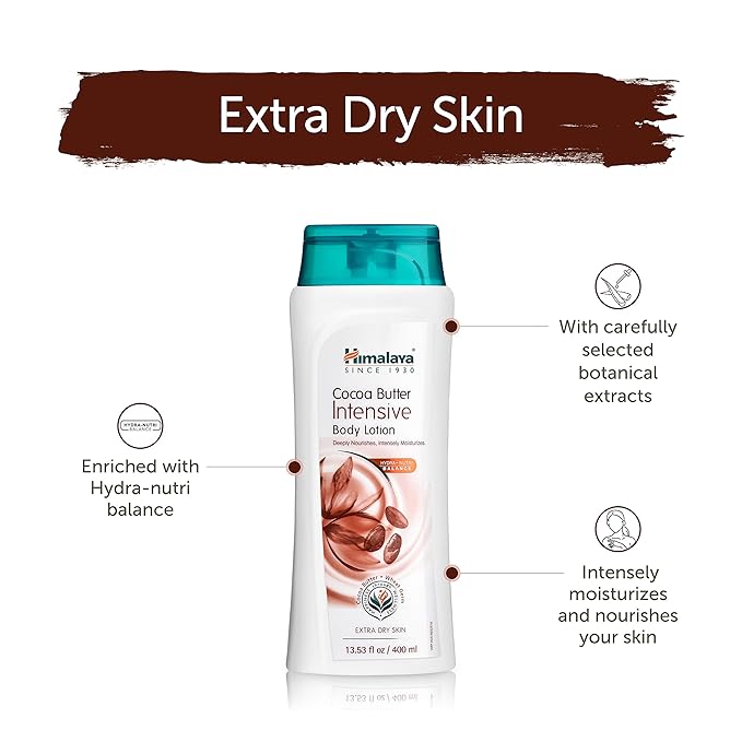 Himalaya Cocoa Butter Intensive Body Lotion for Extra Dry Skin 13.53 oz/400ml