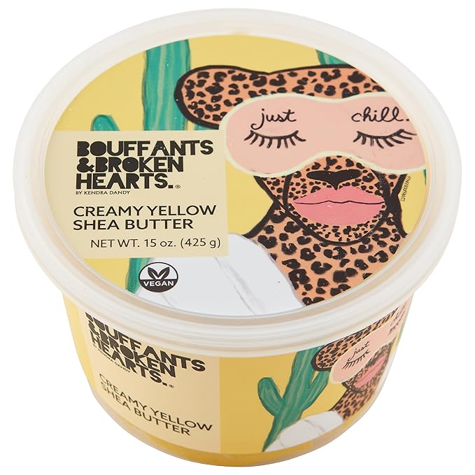 Bouffants Bundle - Creamy Yellow Shea Butter (15oz) | African Black Soap Bar (8oz)