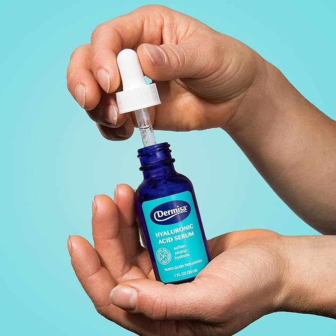 Dermisa Hyaluronic Acid Face Serum 1% Pure Hyaluronic Acid, Vitamin B5, Beta-Glucan | Intense Moisturizer For All Skin Types | Paraben & Fragrance-Free