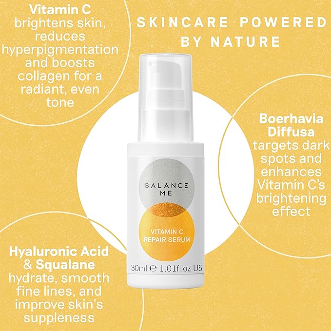 Balance Me Gift Set Renew + Revitalise Vitamin C Repair Serum, Wonder Eye Cream, 2 award winning products, Renew and Revitalise skin, Vegan/Natural Skin Care - 1 each