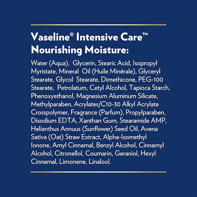 Vaseline Intensive Care Nourishing Moisture Body Lotion 3 Pk Made with Ultra-Hydrating Lipids + Pure Oat Extract for Dry Skin, for Nourished, Healthy-Looking Skin 20.3 oz