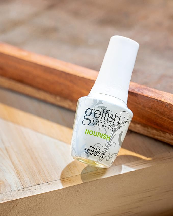 Gelish Mini Nourish Cuticle Oil - Hydrating & Nourishing Formula for Healthy Nails & Cuticles - Quick Absorbing, Non-Greasy, Ideal for Home & Professional Use (0.3 Fl Oz)