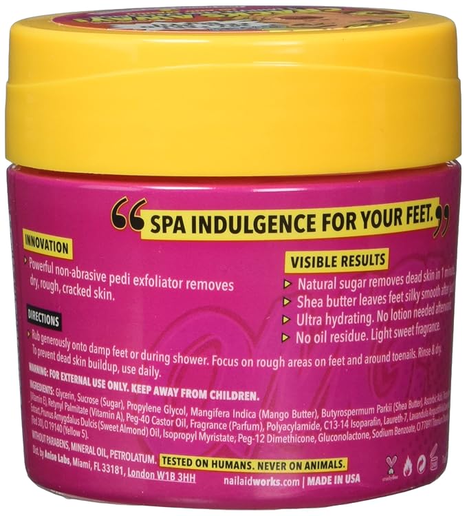 NAIL-AID Cracks Away 1 Minute Pedi Exfoliator, Clear, Mango, 7.0 Fluid Ounce (Pack of 2)