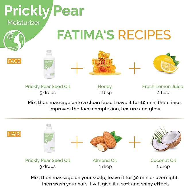 Fatima's Garden Prickly Pear Seed Oil - Organic Anti-Aging Serum, 100ml