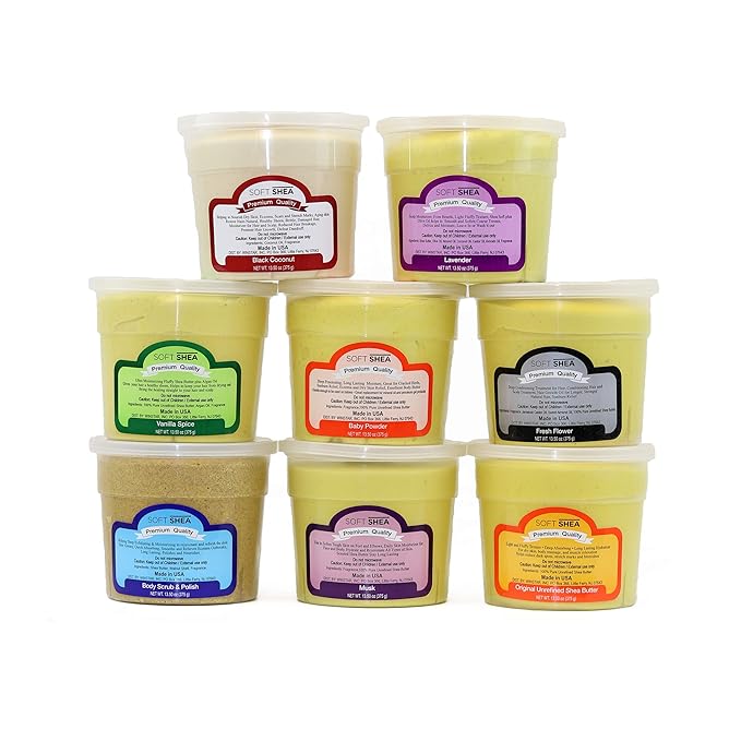 Whipped African Shea Butter｜For All Hair Textures & Skin Types｜Original Unrefined Raw Shea Butter ｜Premium Quality 13.50oz (Lavender)