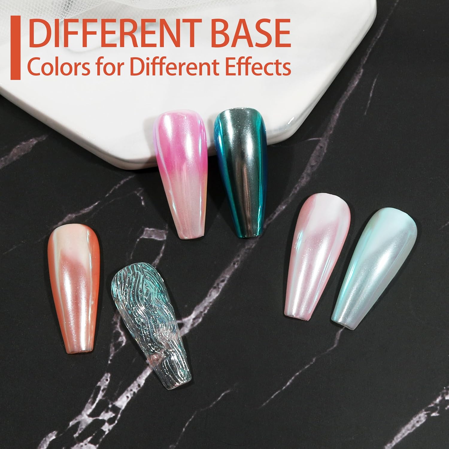 Artdone Aurora Chrome Nail Powder, Iridescent Unicorn Powder Metallic Mirror Effect Pigment Pearlescent Mermaid Pearl Glitter Dust Kit, Nail Art Decoration, Resin Craft