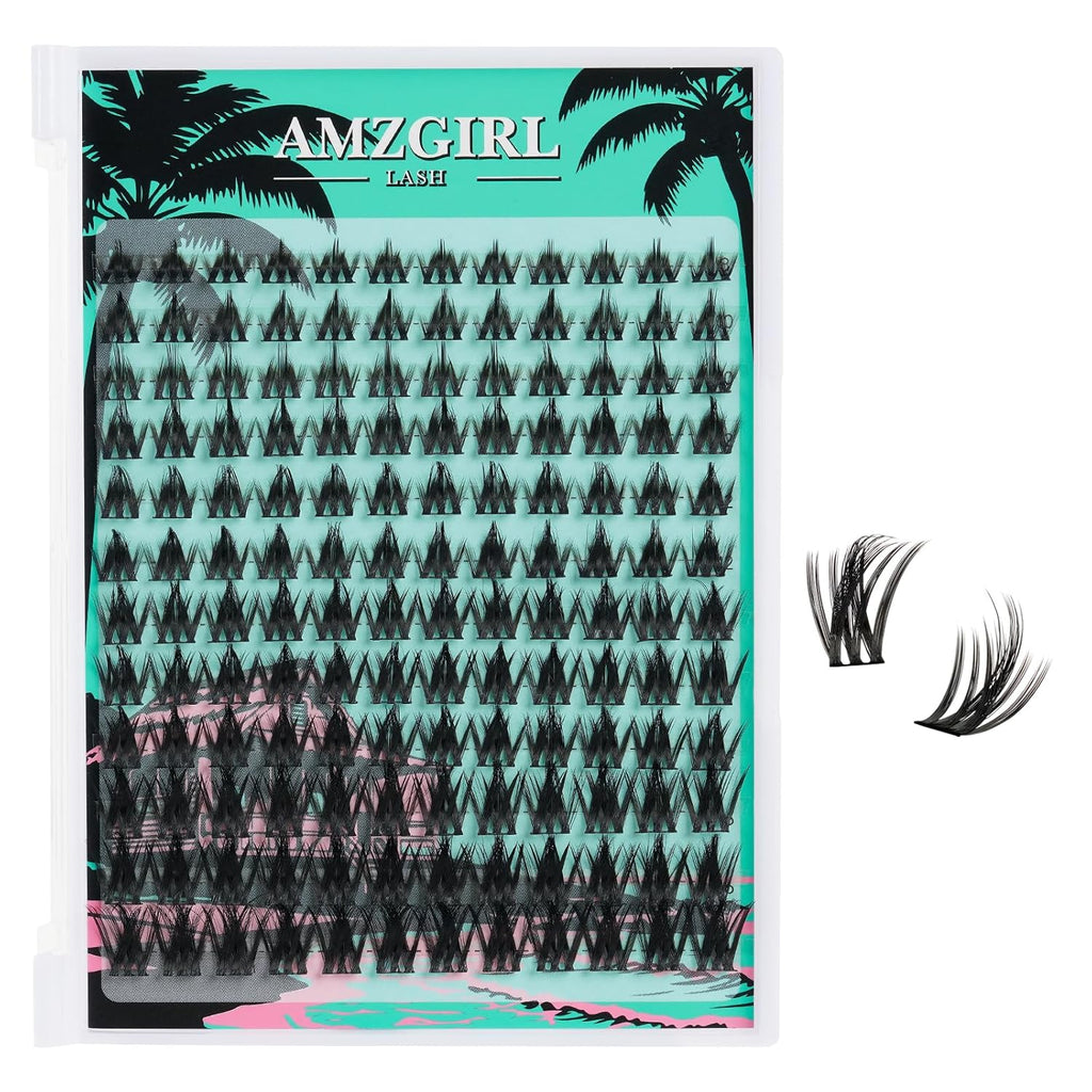 Fairy Lash Clusters Manga 144Pcs Eyelash Clusters Spiky Cluster Eyelash Extensions Individual Lashes Volume Anime Lash Clusters with Thin Band Lashes DIY at Home(Holiday,C-Mix8-18mm)
