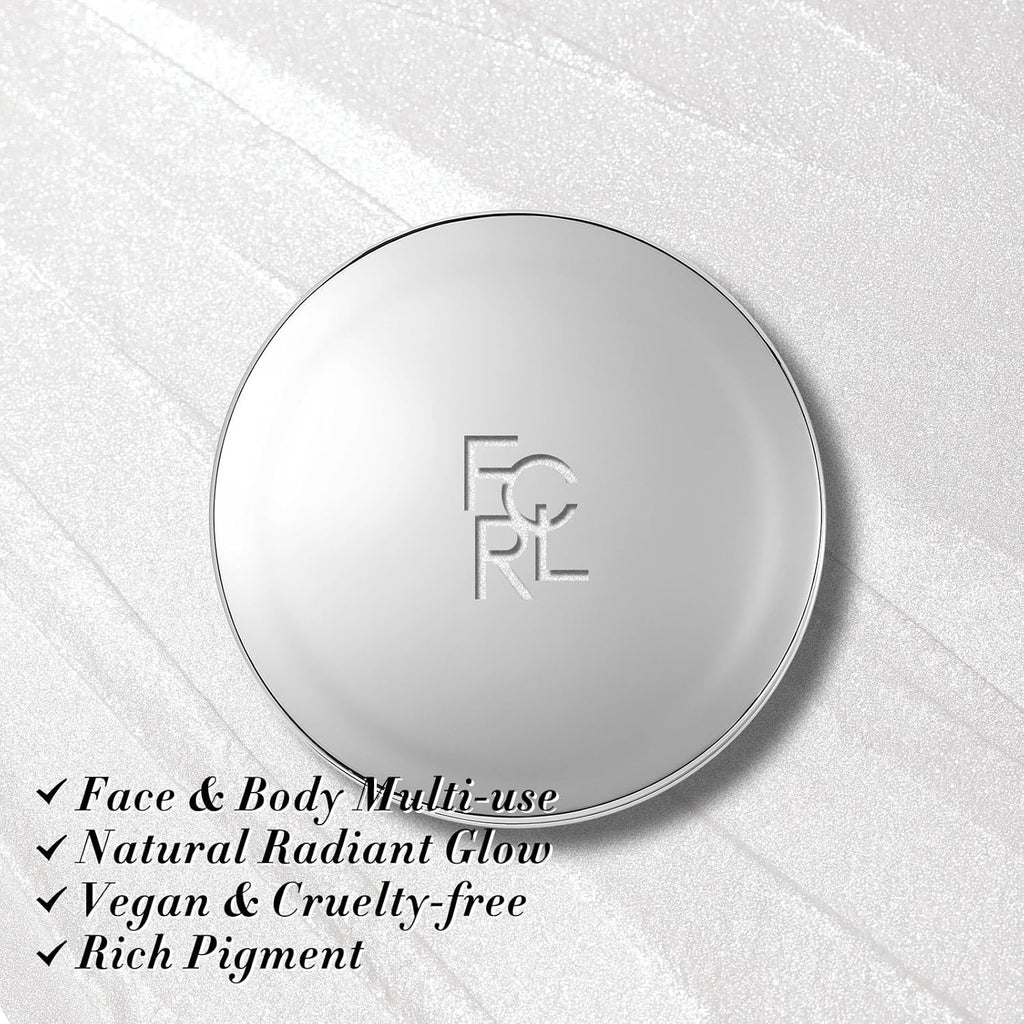 FOCALLURE Shimmer Face Highlighter Makeup Powder, Gel to Powder Glow Finish, Leaving a Lightweight & Healthy Radiance, Long Lasting Luminous Face Body Highlighter Makeup,WT01 The Ice Planet