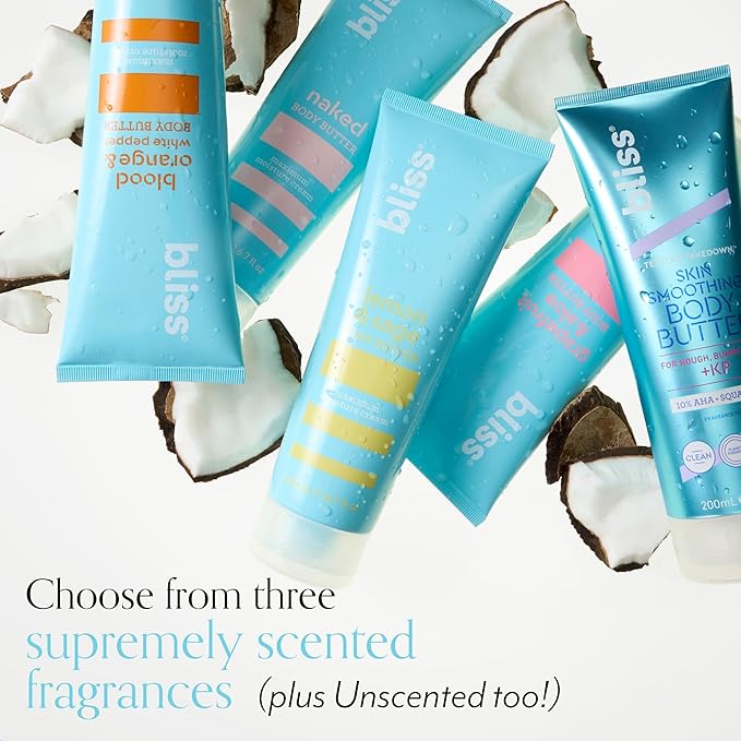 Bliss Body Butter - Lemon and Sage Body Butter - Maximum Moisture Cream - 32 Fl Oz - Body Lotion for Dry Skin - Long-Lasting Moisturizer for Women & Men - Vegan & Cruelty-Free