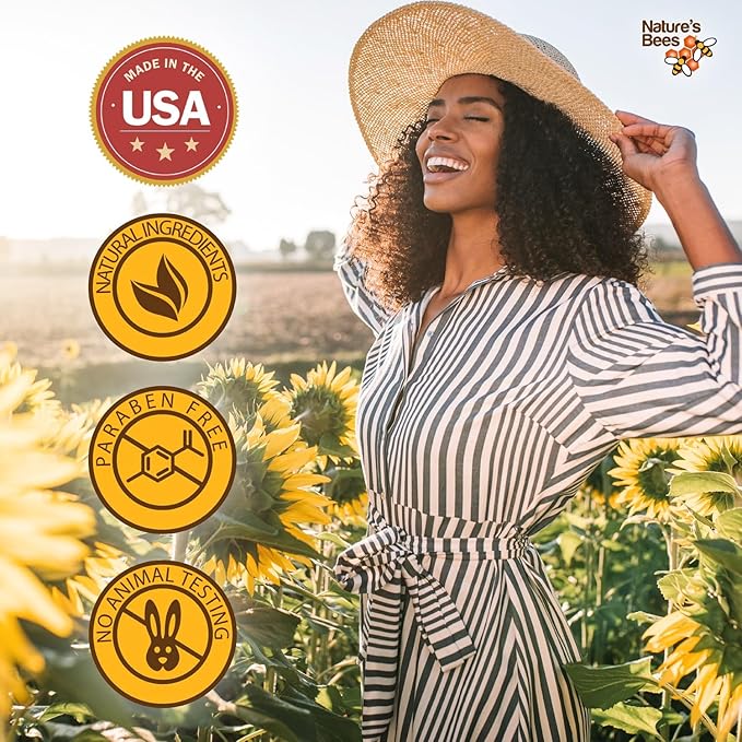 Nature's Bees DIY Lip Balm Kit, Natural Cherry Flavor, Includes 48 Blank Lip Balm Tubes with 60 Labels, Made with Beeswax, Cocoa Butter, Coconut Oil, and Aloe, 0.15 oz Each